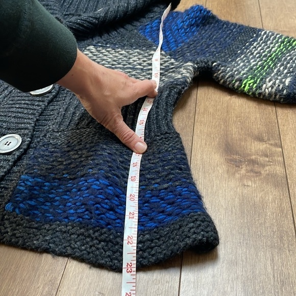 Free People Napoli Cardigan Sweater Wool Button Front Short Sleeve chunky knit S - Picture 10 of 11